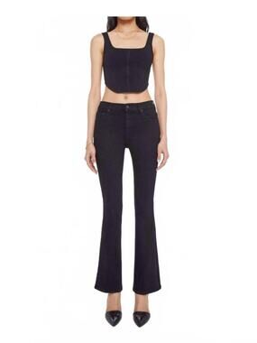 MOTHER The Weekender Black Flare Jeans Night Night Size 31x32